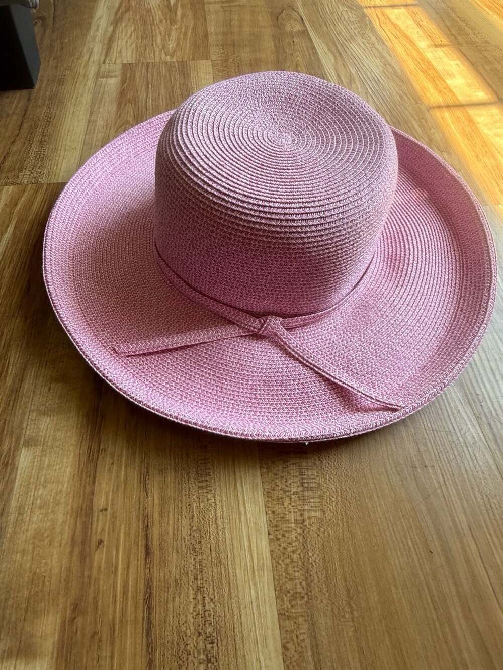San Diego Hat Co. Pink Paper Braid Wide Brim Sun Hat